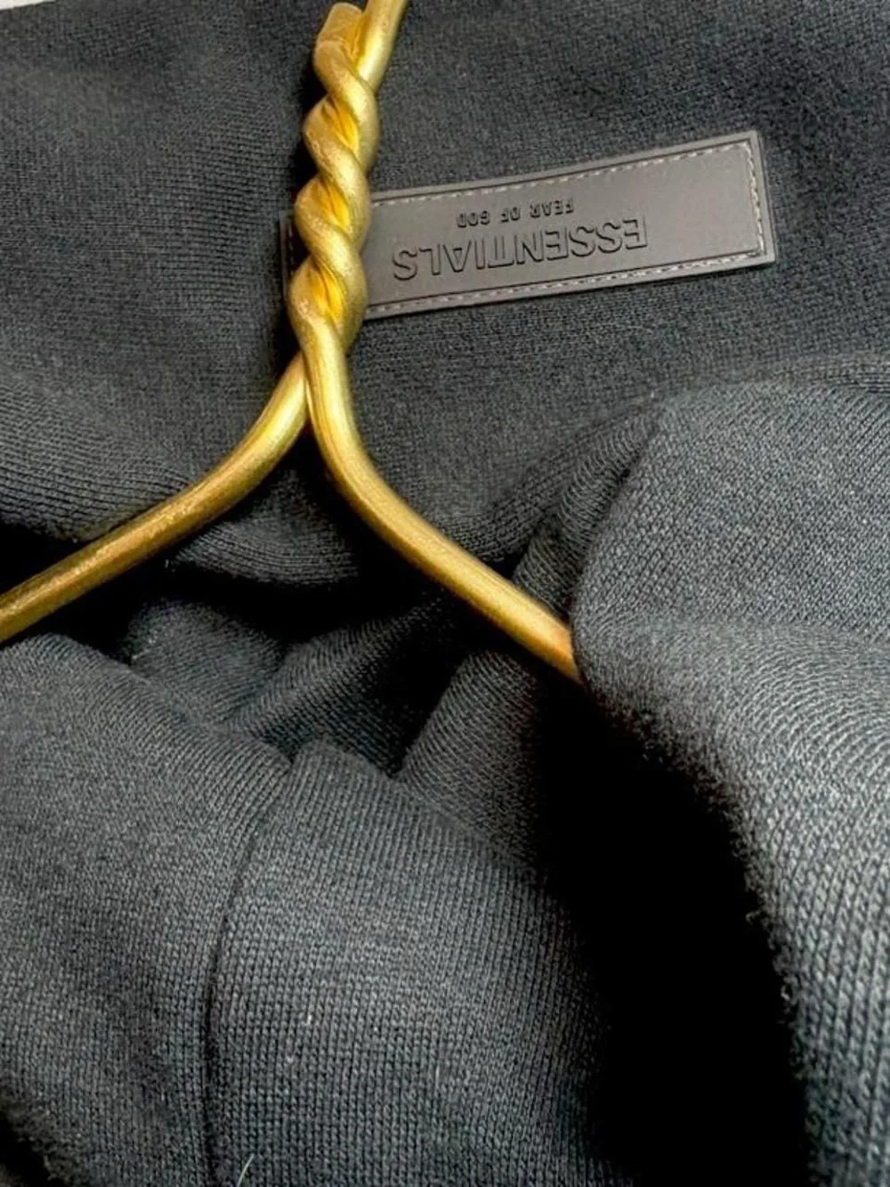 Fear of God Essentials NWT Black Pullover Hoodie + Velvet Logo - Picture 4 of 8